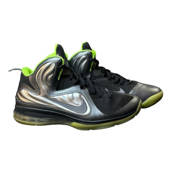 Nike LeBron James IX 9 iD Foamposite Option Silver & Black Sneakers Men’s Sz 14 - Picture 1 of 10